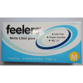 Nitrile powder free blue disposable gloves Medium