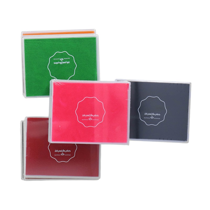 12Pcs Finger Ink Pads 12 Vivid Colors Easy to Clean
