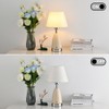 Modxian White Ceramic Table Lamp for Living Room, 3 Way