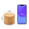 Salt Container Set of 2 - Round Bamboo Salt Cellar