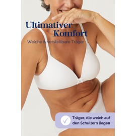 Naturana Cup Bra without Underwire 5166 (Soft Cup Padded Bra) - White, size: 90A