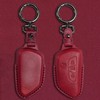 Tukellen for Volkswagen Leather Key Fob Cover Compatible with VW