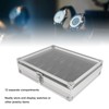 12 Grids Aluminum Watch Display Storage Box Rectangular Suede Side