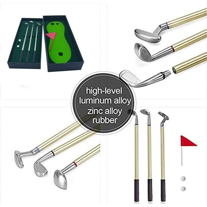 JUNTAO Mini Golf Club Putter Ballpoint Pen Golfers Gift Box