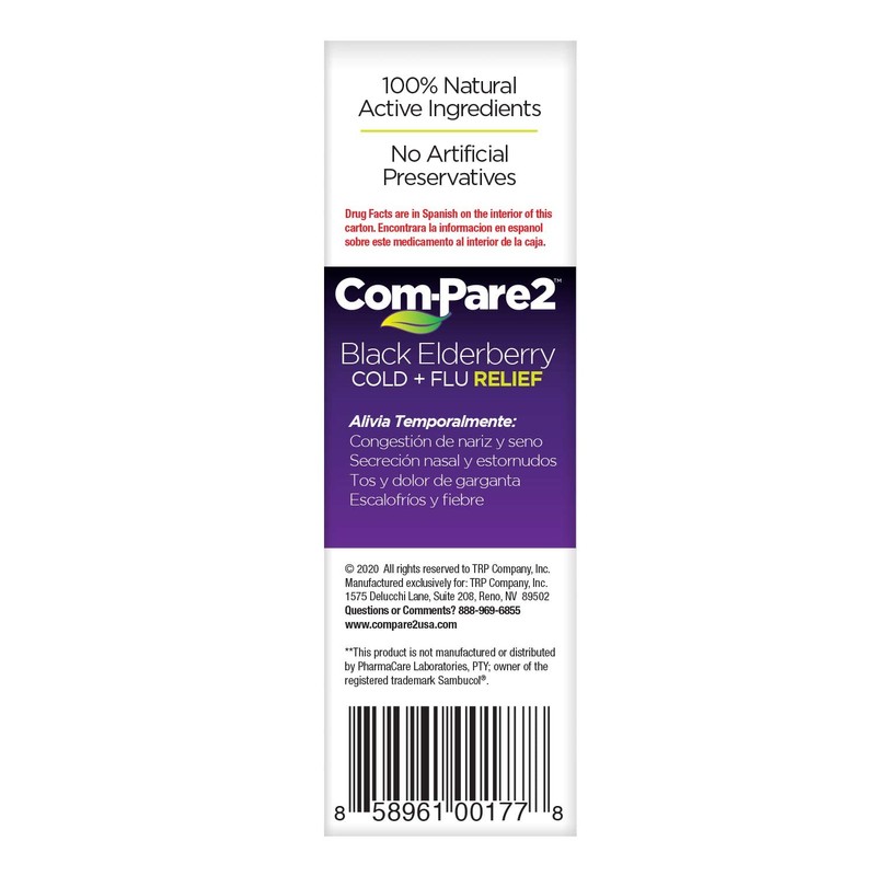Com-Pare2 Black Elderberry Cold + Flu Relief