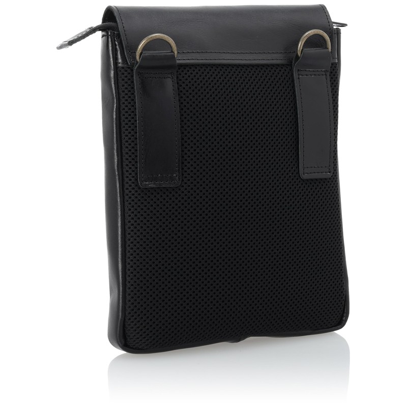 Madijack Soup No. 76158 MJS Men's Shoulder Bag, Black, Small,