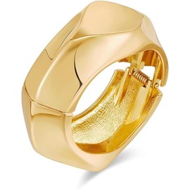 Gold Bangle Gold Bracelet For Women Cuff Bangle Bracelet Chunky Gold Bracelet Open Cuff Braclet Simple Polished Gold Wrist Cuffs Bracelet