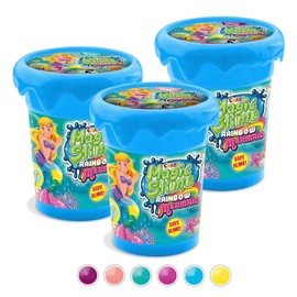 Craze Magic Slime Mermaid | Set of 3 Magic Slime Children with Mermaid Figures - Slime Set 3 x 110 ml Tin Including Mermaid Toy, 3 Colours