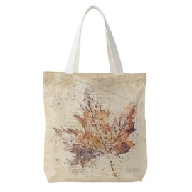KEUSPI Fall Maple Leaf Tote Bag for Women, Rustic Vintage Farmhouse Fall Canvas Tote Bag, Thanksgiving Gifts for Women, Retro Autumn Reusable Shopping Grocery Bags