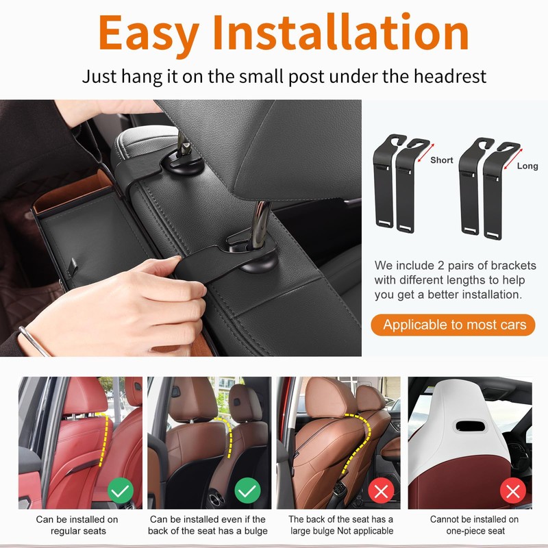 Cozioz Car Backseat Multifunctional Cup Holder Organizer with Tissue Box