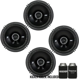 KICKER DSC650 6.5-Inch (160-165mm) Coaxial Speakers, 4-Ohm Bundle
