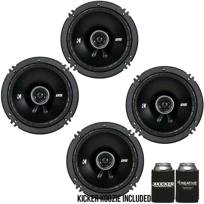 KICKER DSC650 6.5-Inch (160-165mm) Coaxial Speakers, 4-Ohm Bundle
