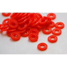 Vintage Orange Plastic Ring Beads bds002A