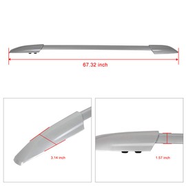 ECCPP Roof Top Side Rails Roof Rack Luggage Cargo Carrier Rails Fit for Toyota Highlander 2008-2013