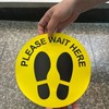 Yellow footprint sticker 20cm Round 4ea