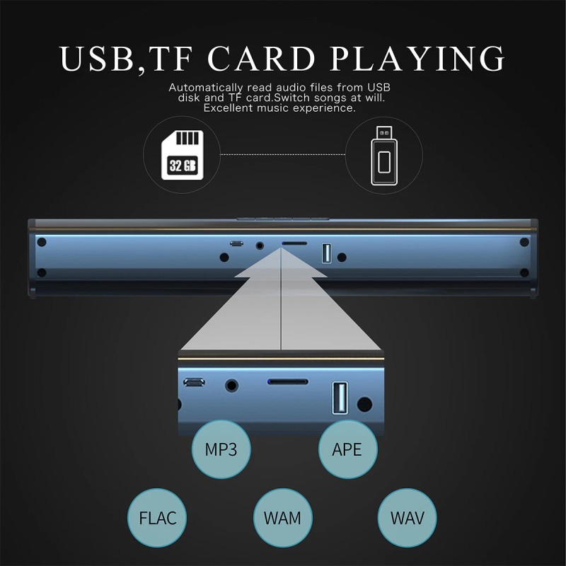 Universal TV Sound Bar Speaker With 2 Subwoofer Bluetooth Speaker