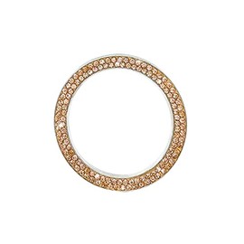 SundayZaZa Bling Crystal Rhinestone Ring for Car Decoration, Car Engine Start Stop, Key Ignition Starter & Knob Ring Decor Gold