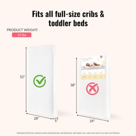 Dream On Me Baby Fairy Dust 5” Full-Size Crib & Toddler Mattress – GREENGUARD Gold & JPMA Certified, Water-Resistant Surface, Machine Washable Cover, Fits Full-Size Cribs & Toddler Beds
