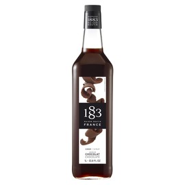 1883 Coffee Syrup, Chocolate Syrup for Drinks, Made in France, 1 Liter Glass Bottle