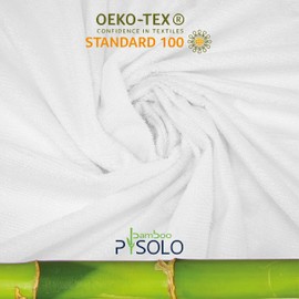 PISOLO Traversa Bed - Waterproof Mattress Cover for Incontinence 150 x 220 cm, with Open Protection, Ultra Thin, Washable, Waterproof, Absorbent, Made of Breathable Bamboo Sponge