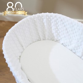 Clair de Lune | Waterproof Wicker Moses Basket Mattress Protector | Universal fit for Wicker Baby Moses Basket Mattresses