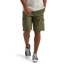 Lee Men's Extreme Motion Crossroad Cargo Short, Olive Night, 34