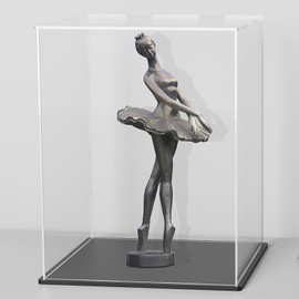 HOPEME 6x6x7.8 Inch Acrylic Display Case, Portrait Format Acrylic Box for Trophies, Clear Acrylic Storage Box for Figurines and Toys