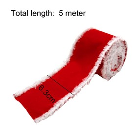 Christmas Velvet Ribbons Decorative Ribbons Rolls DIY Craft Ribbon Fabric Ribbon Wire Edge Ribbons for Gift Wrapping Wreath Holiday Decoration 2.5 inch x 5.5 Yard