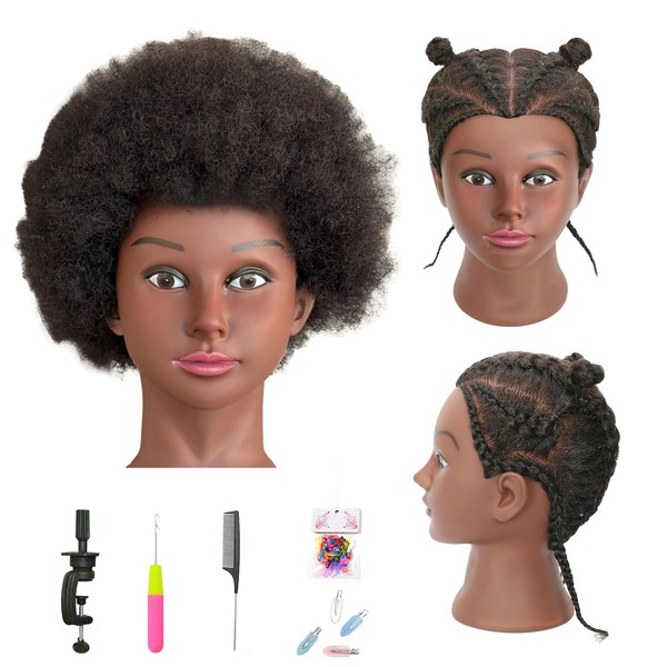 SAKALAKA Sakalaka 10 Afro Kinky Hair Mannequin Head with Stand