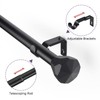 Black Curtain Rod for Windows- EUPLAR 1 Inch Window Curtain