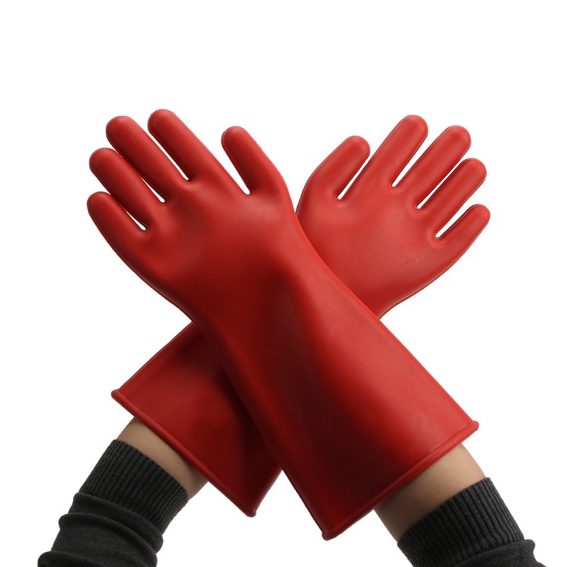 Pair of Electrical Insulated Gloves Natural Rubber Anti Electricity 10000V