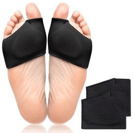 Metatarsal Pads, Ball of Foot Cushion Pads, Breathable Soft Mortons Neuroma Pads, Metatarsal Support Morton'S Neuroma for Men Women (Black S)
