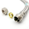 1 x WRAS Approved 300mm 15mm Compression x 3/4" Flexible