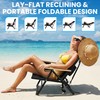 Cansky Portable Beach Chair for Adults, Outdoor Lightweight Camping Chair
