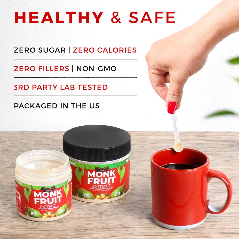 100% Monk Fruit Extract (90X Sweeter Than Sugar) Monk Fruit