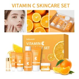 Set De Cuidado Facial Con Vitamina C, Rutina Completa