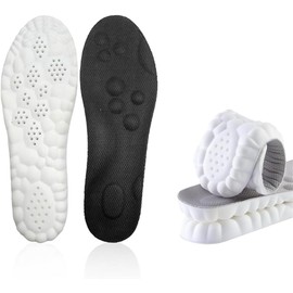 1 Par Plantillas para Fascitis Plantar, Plantillas Memory Foam Hombres y Mujeres, Plantillas Deportivas Ortopédicas, Alivio De Dolor En Pies,Mayor Comodidad Para Caminar Y Correr (Negro, 35-36)
