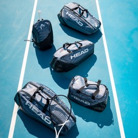 HEAD Djokovic Backpack for Racquet Sports in Anthracite/Black