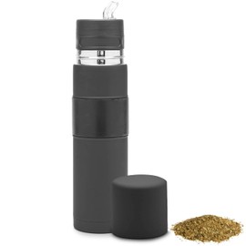 BALIBETOV - Stainless Steel AutoMate - Thermo, Mate Cup and Bombilla in One - You Don't Have to Refill Every Time If You Want to Drink (Black)