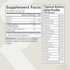 Sports Research Péptidos De Colágeno 288 Gramos Sfn Matcha