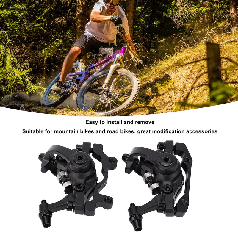 2PCS Bike Disc Brake Kit Aluminum Alloy Bilateral Drive Mechanical