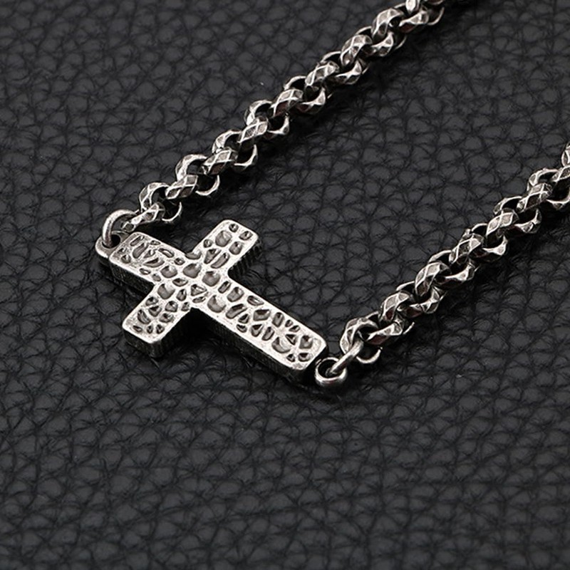 ULLMYYL Stainless Steel Cross Chain Bracelet for Men