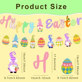 Happy Easter Banner, Easter Bunting Garland, Easter Decorations for Easter Party Favors Home Photo Props Spring Decor