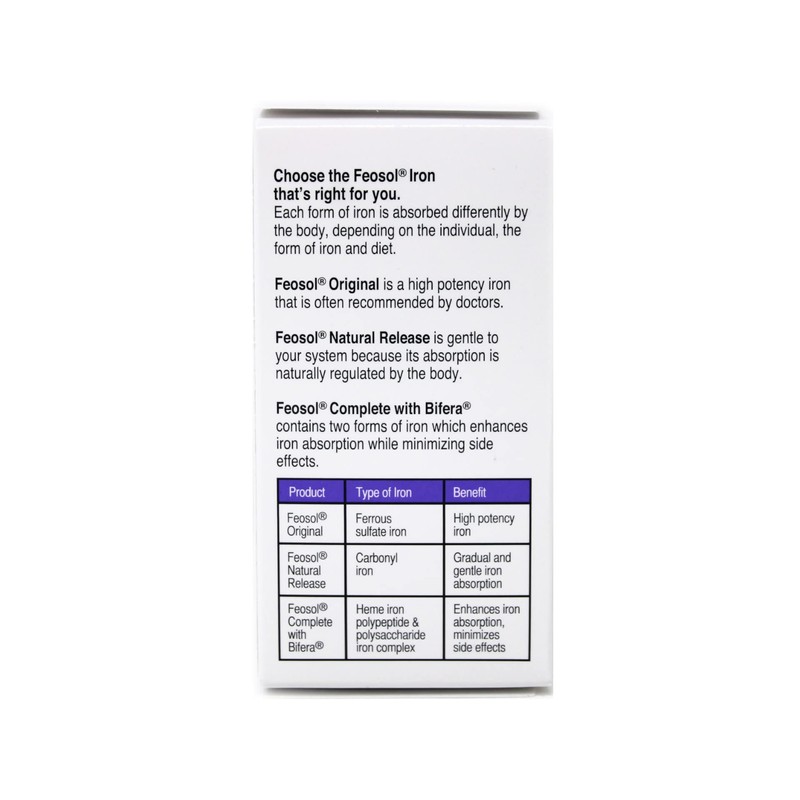 Feosol Bifera Iron Caplets Complete 30 ea (Pack of 7)