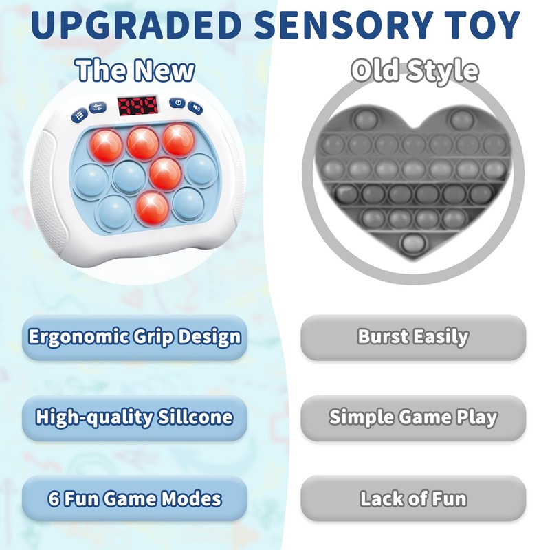 Intoypad Pop Game Light Up Fidget Toy for Kids, 6