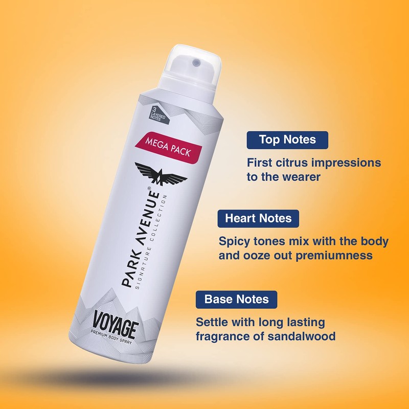 Park Avenue For Men Body Deodorant Super Saver Mega Voyage,