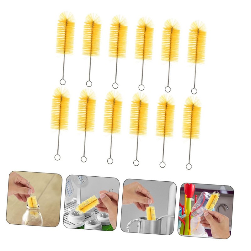 Baluue 2sets Baby Bottle Cleaning Brush Portable Multi-Function Gentle Cleaning