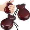 SAHENITEANA Spanish Castanets, Traditional Flamenco Castanets with String, Wooden Hand