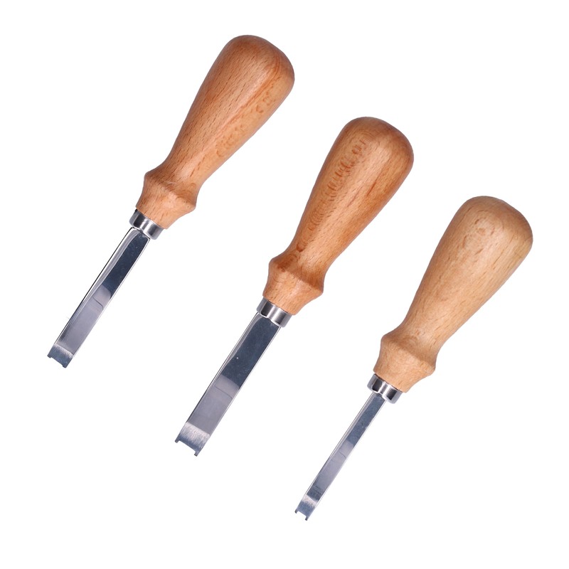 3Pcs Leather Edge Bevelers 4 6 8mm Stainless Steel Durable