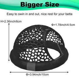 Betta Floating Feeder and Hideout, Aquarium Cave, Hammock, Decor, Beta Fish Tank Resting Spot and Bed, Small Fish Feeding Ring